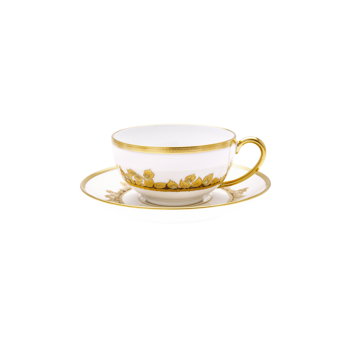 haviland-limoges-tasse-et-soucoupe-d-jeuner-feuille-d-or-blanc-or-fr-hst-ckstass image 1