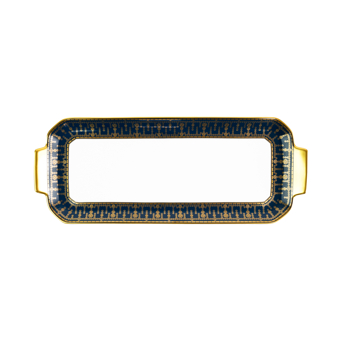 haviland-limoges-tiara-bleu-de-prusse-gold-kuchenplatte image 1