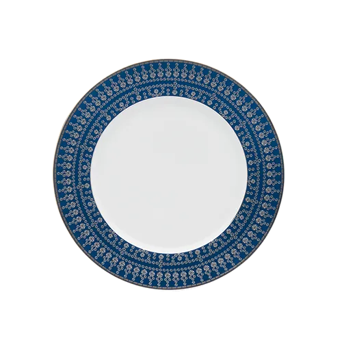 haviland-limoges-tiara-bleu-de-prusse-platine-dessertteller image 1