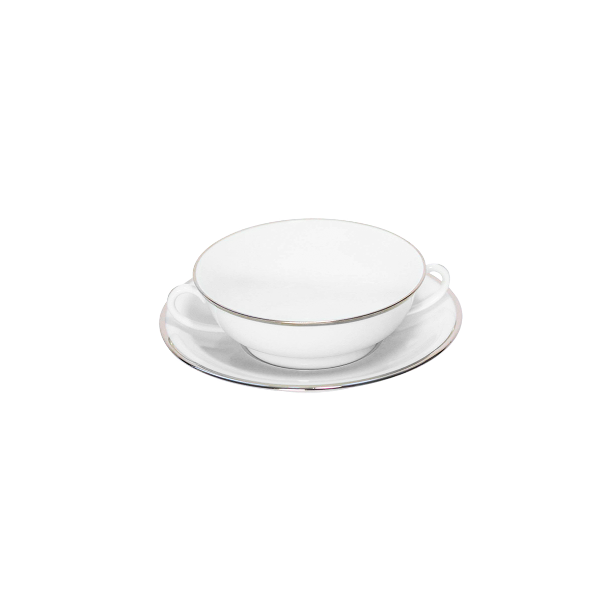 haviland-limoges-orsay-platin-bouillon-set-tasse-mit-untertasse image 1