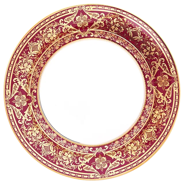 haviland-limoges-matignon-runde-platte-kirsche-gold image 1