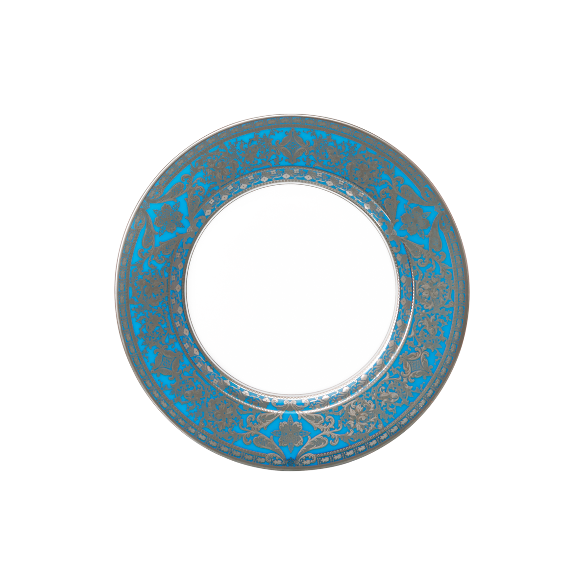 haviland-limoges-matignon-bleu-piscine-platine-kuchenteller image 1