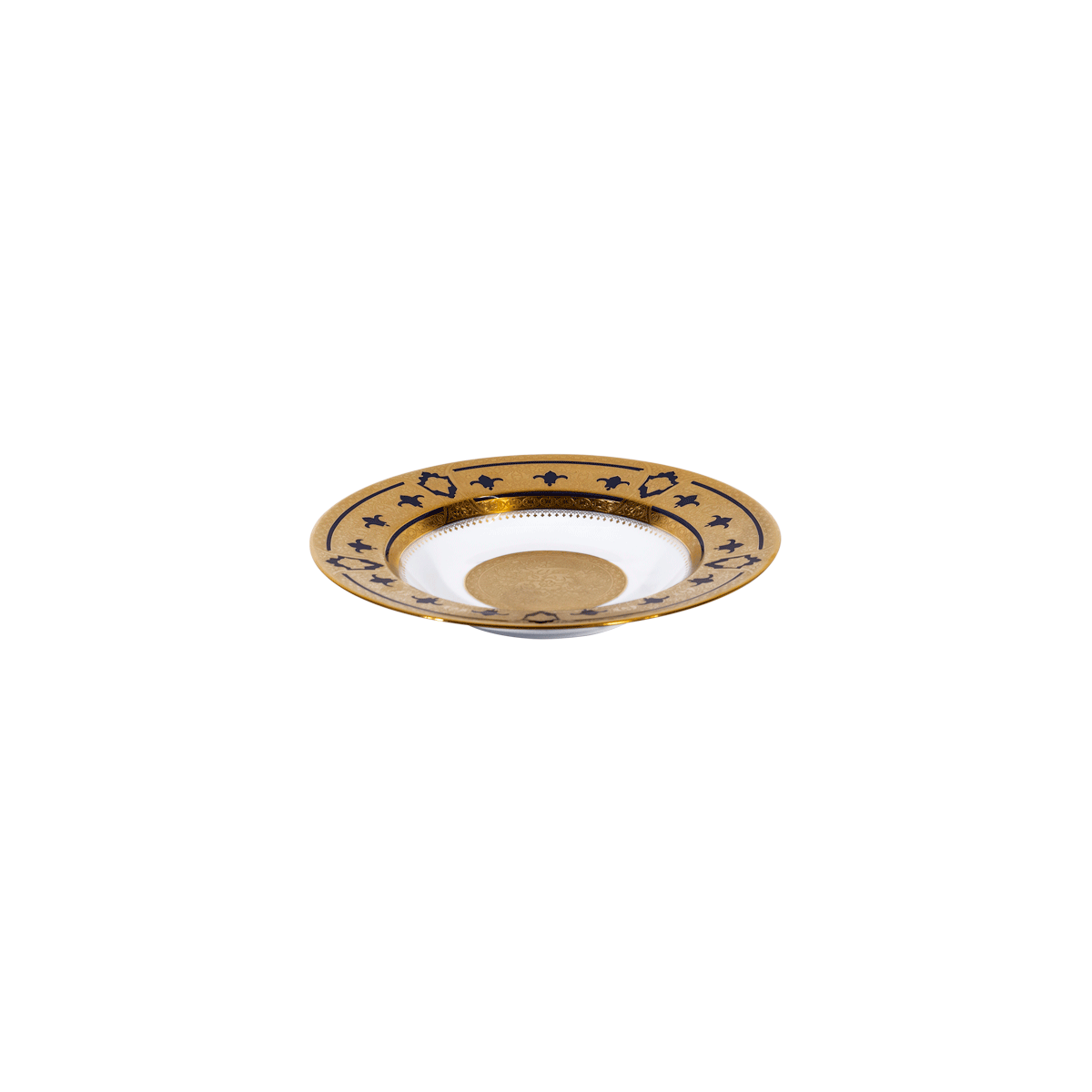 haviland-limoges-grand-apparat-tiefer-teller-bleu-de-four-gold image 2