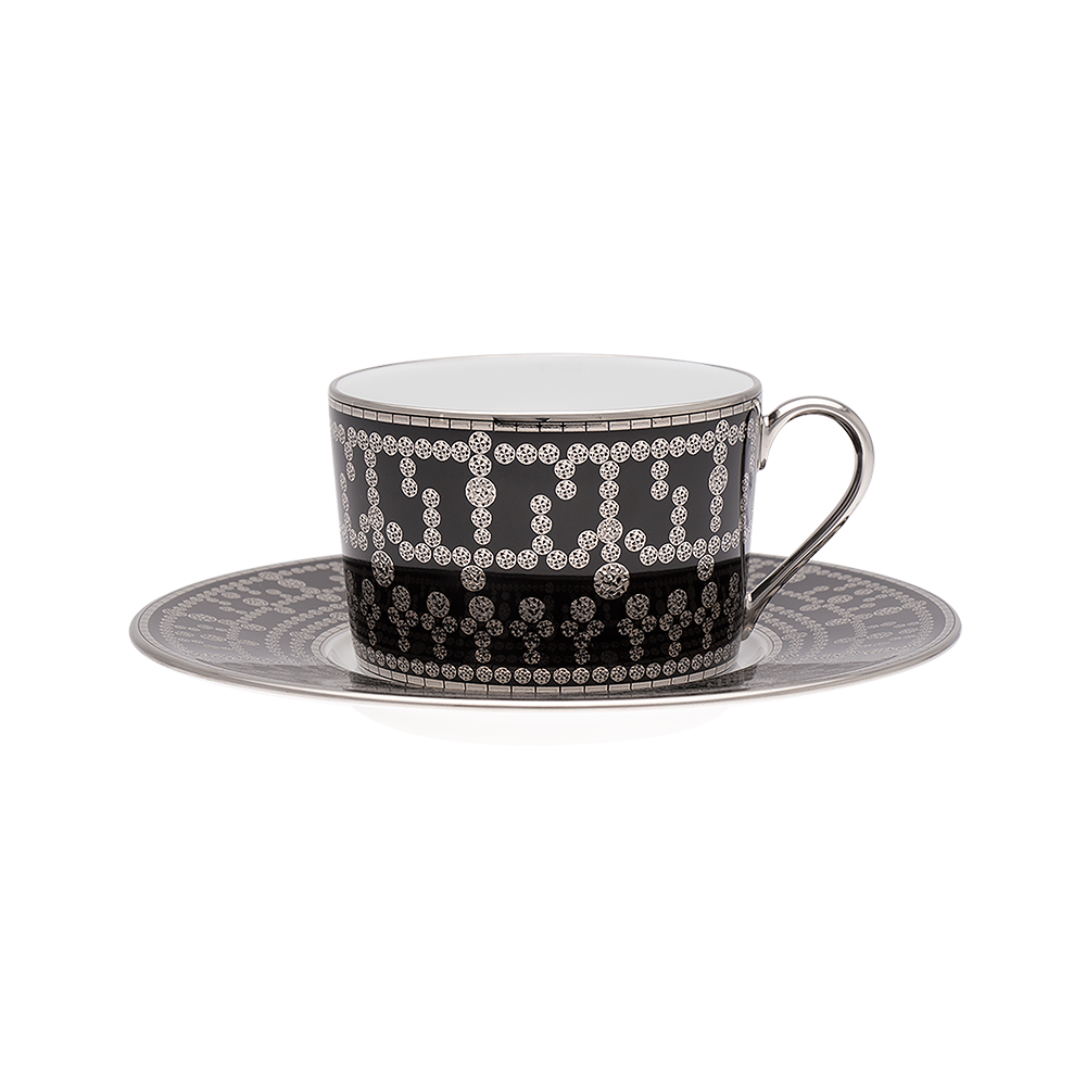 haviland-limoges-tiara-noir-platine-espressotasse-mit-untertasse image 1