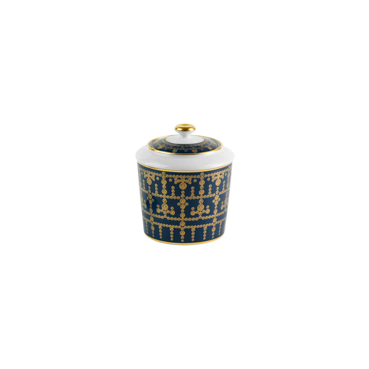 haviland-limoges-zuckerdose-tiara-bleu-de-prusse-or image 1