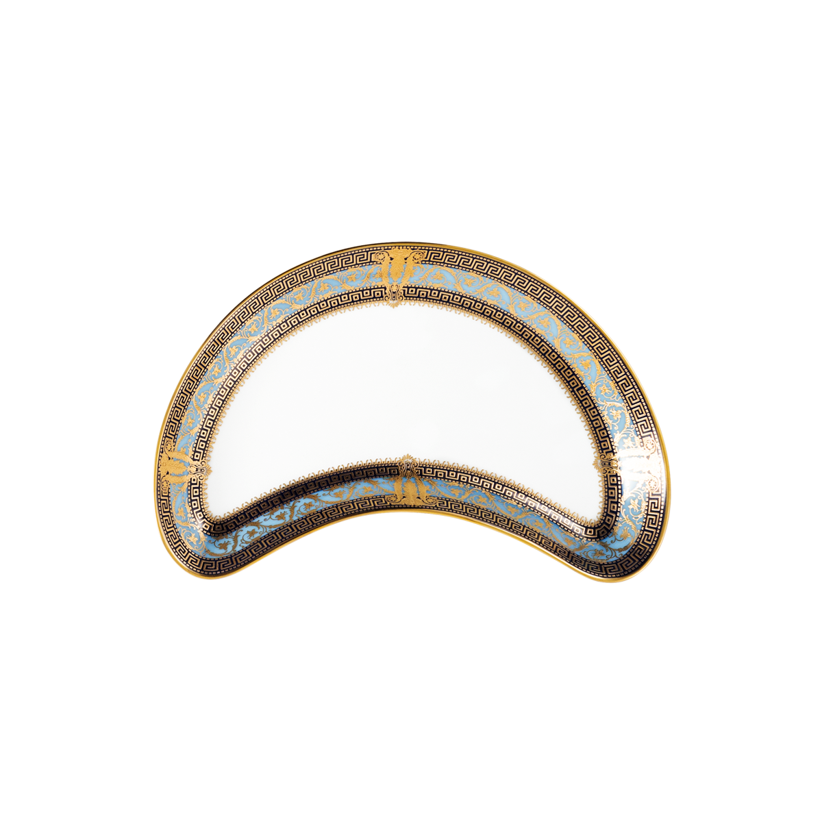 haviland-limoges-salon-murat-halbmond-salatteller-hellblau-gold image 1