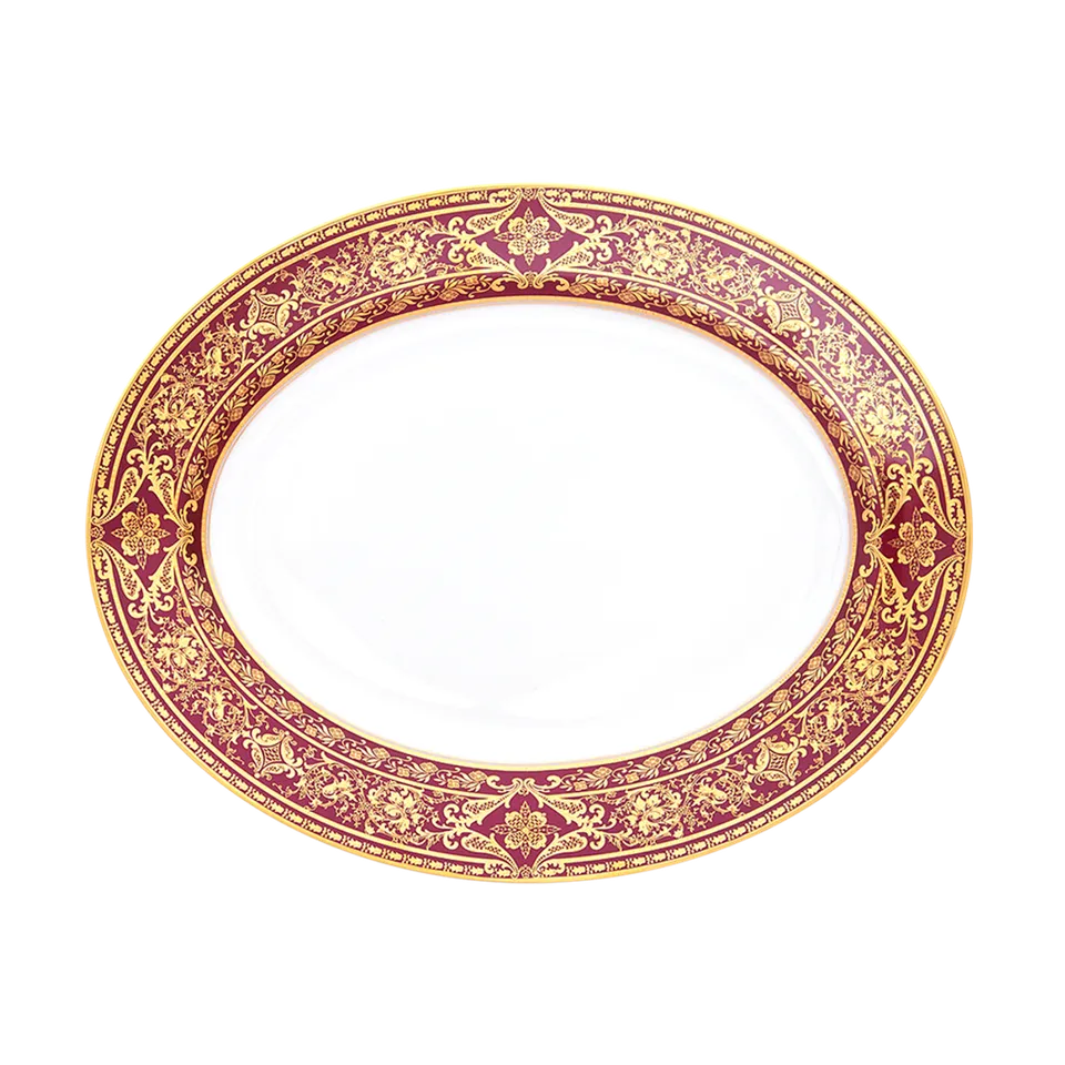 haviland-limoges-matignon-ovale-platte-kirsche-gold image 1