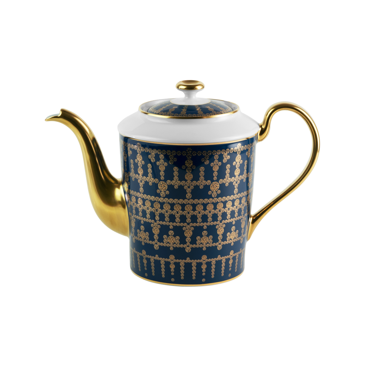 haviland-limoges-tiara-bleu-de-prusse-teekanne-gold image 1