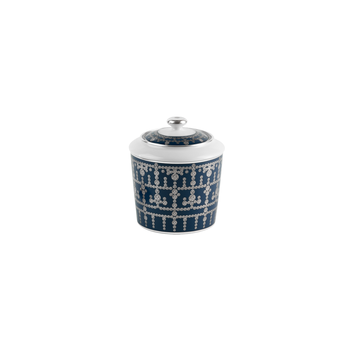 haviland-limoges-tiara-bleu-de-prusse-platine-zuckerdose image 1