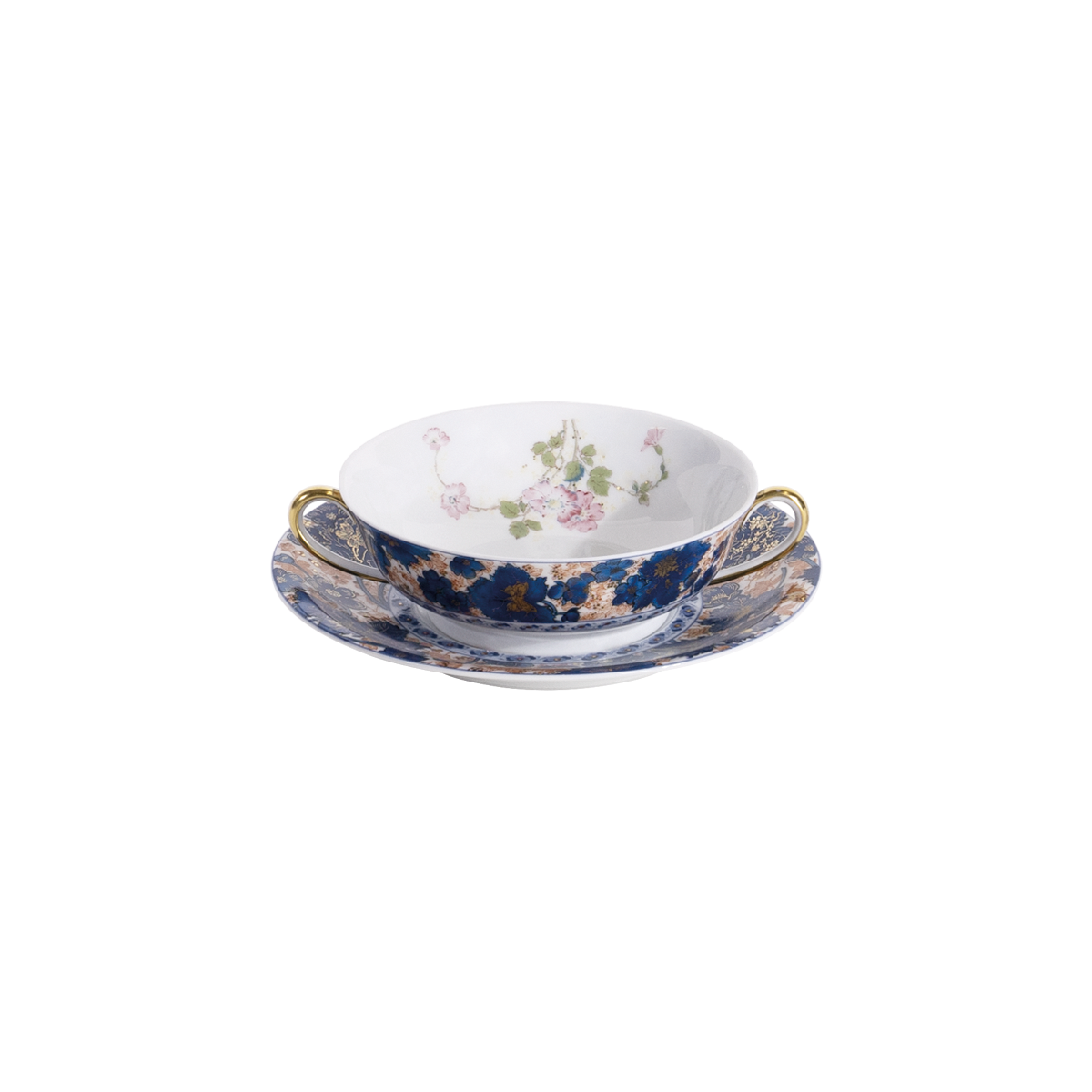 haviland-limoges-dammouse-bouillon-schale-mit-untertasse image 1