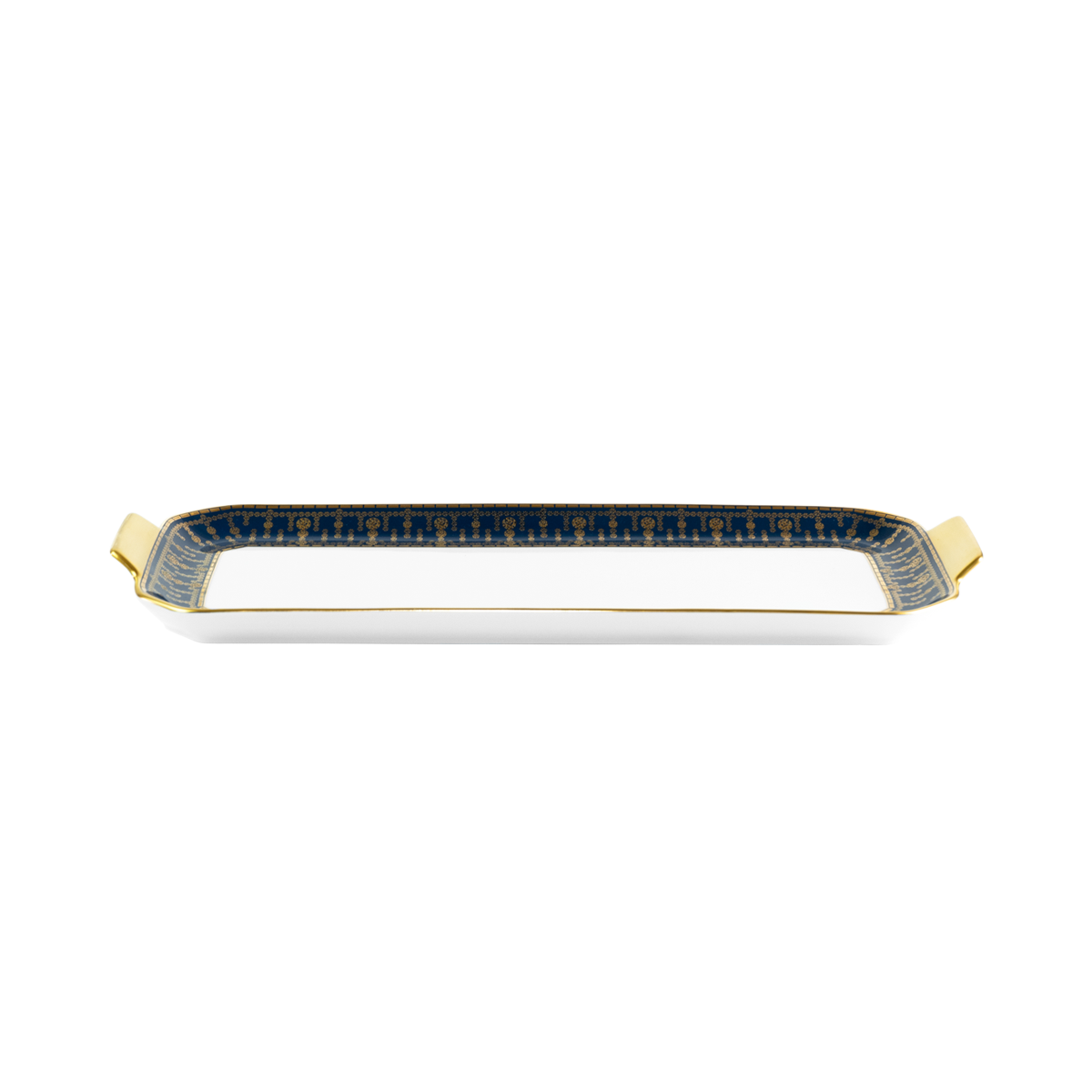 haviland-limoges-tiara-bleu-de-prusse-gold-kuchenplatte image 2