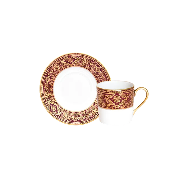 haviland-limoges-matignon-cerise-or-tasse-mit-untertasse-caf image 1