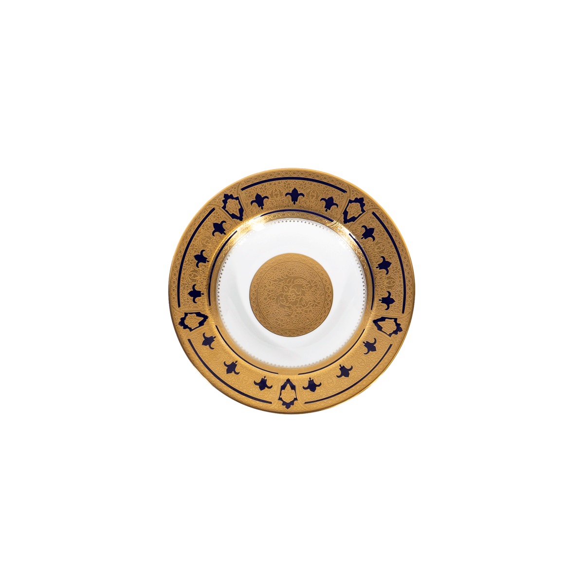 haviland-limoges-grand-apparat-tiefer-teller-bleu-de-four-gold image 1