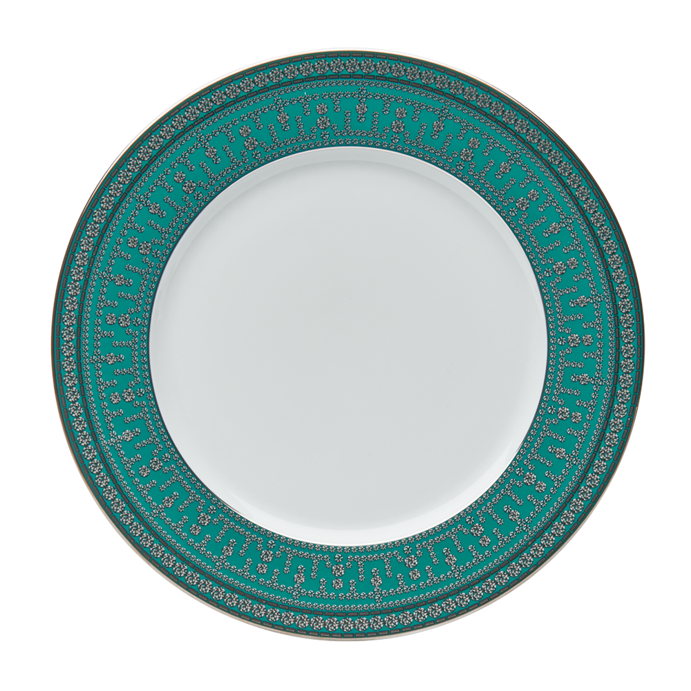 haviland-limoges-tiara-bleu-paon-platin-speiseteller image 1