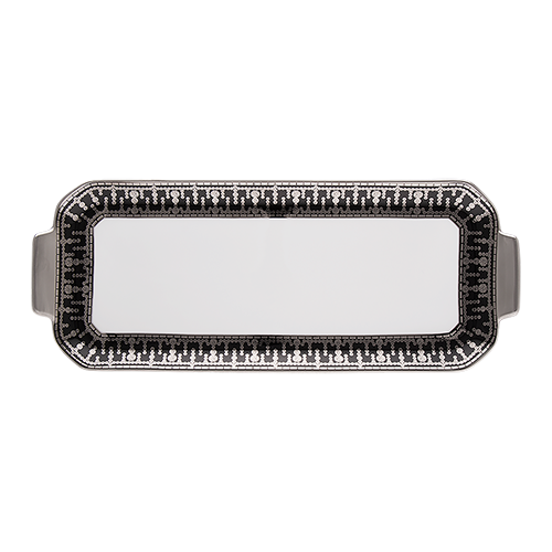 haviland-limoges-plat-cake-tiara-noir-platine-kuchenplatte image 1