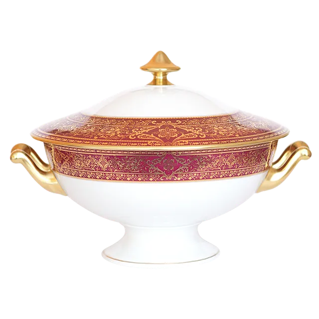 haviland-limoges-matignon-suppenterrine-cerise-or image 1