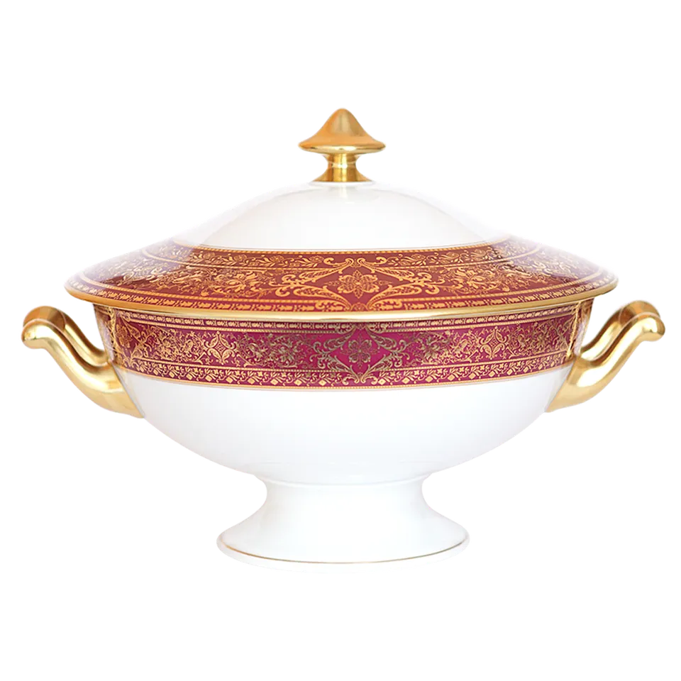 haviland-limoges-matignon-suppenterrine-cerise-or image 1