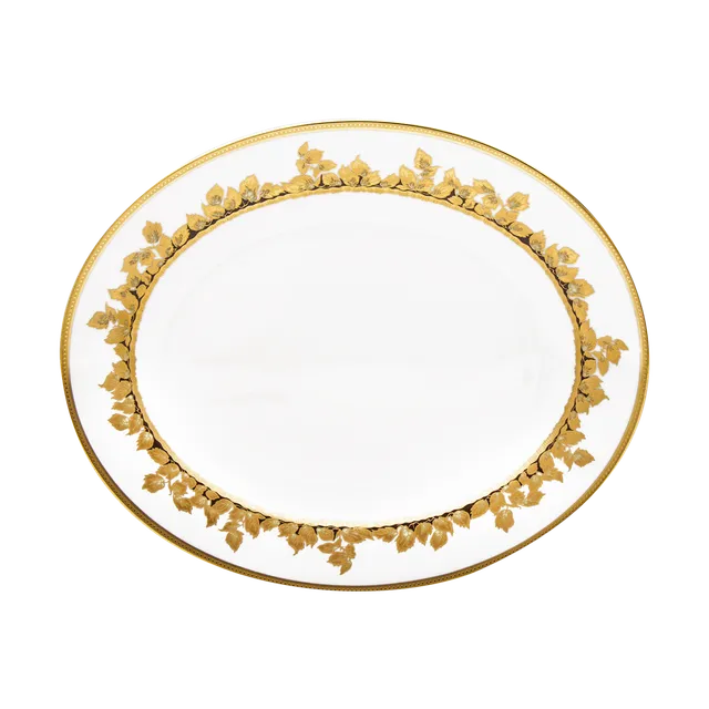 haviland-limoges-feuille-d-or-platte-oval image 1