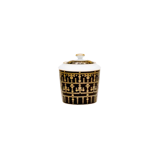 haviland-limoges-tiara-noir-or-sucrier-zuckerdose-mit-deckel image 1