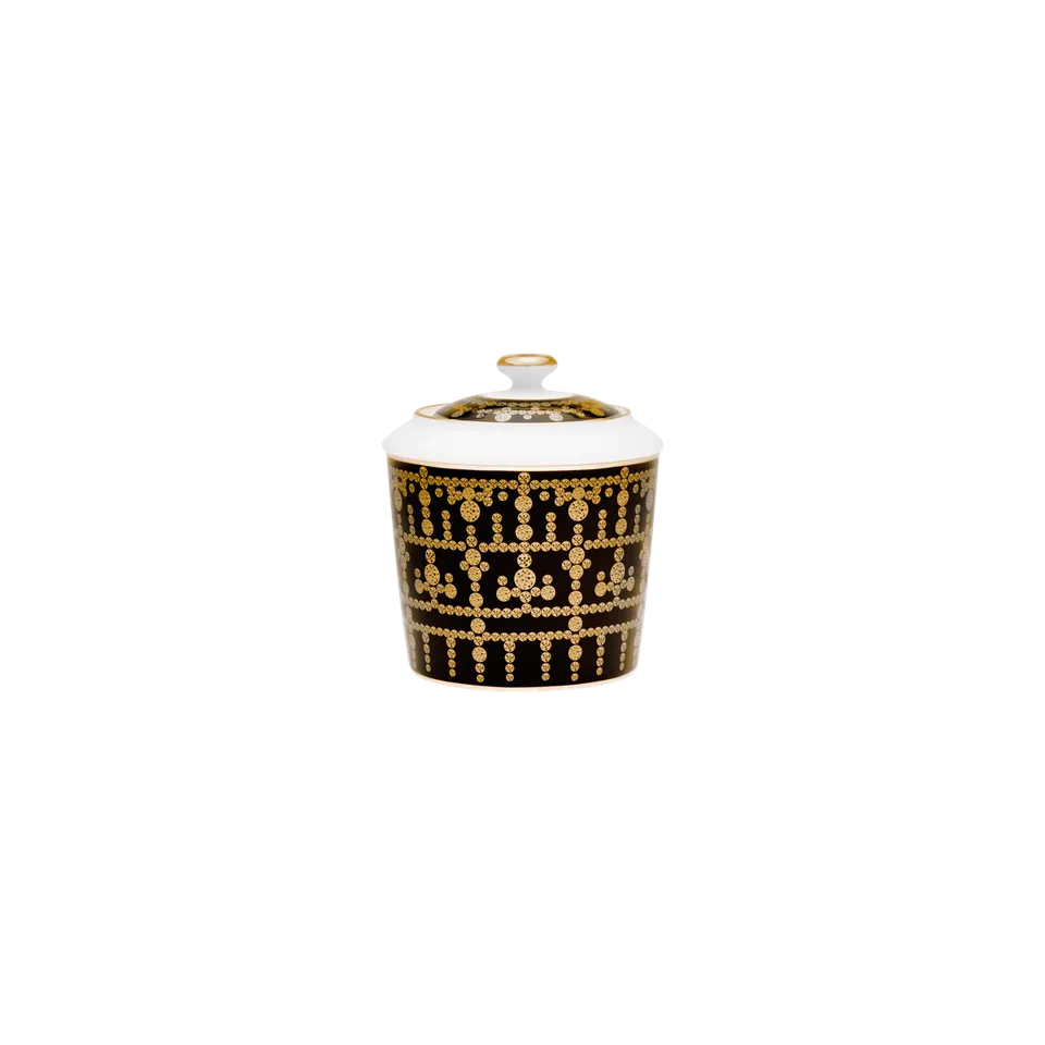 haviland-limoges-tiara-noir-or-sucrier-zuckerdose-mit-deckel image 1