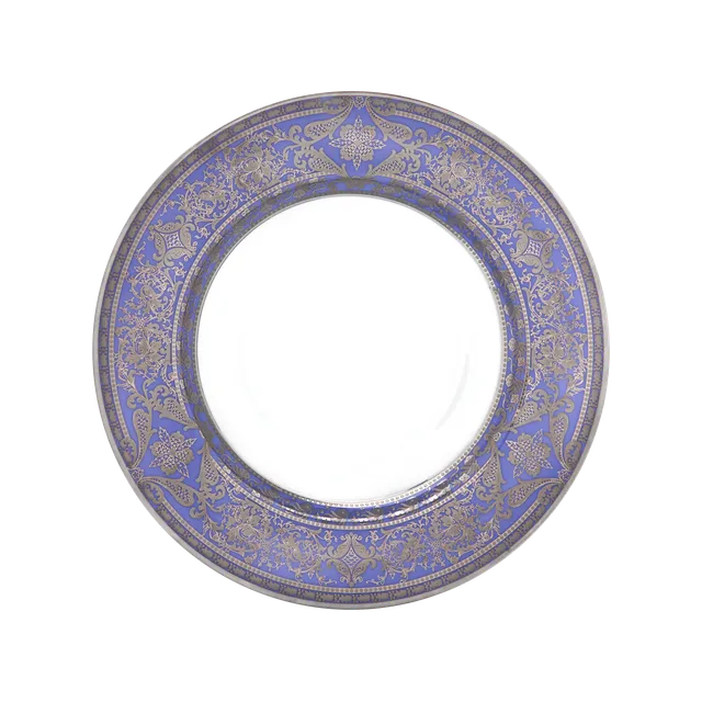 haviland-limoges-matignon-assiette-creuse-lavande-platine image 1