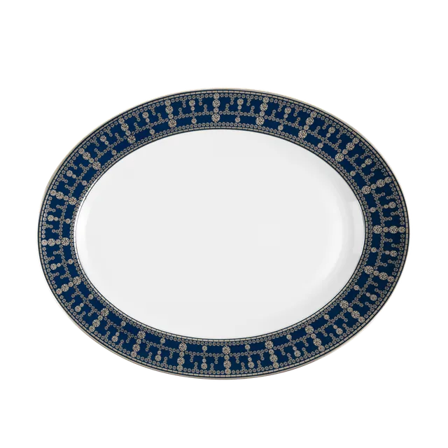 haviland-limoges-tiara-ovale-servierplatte-preu-ischblau-platin image 1