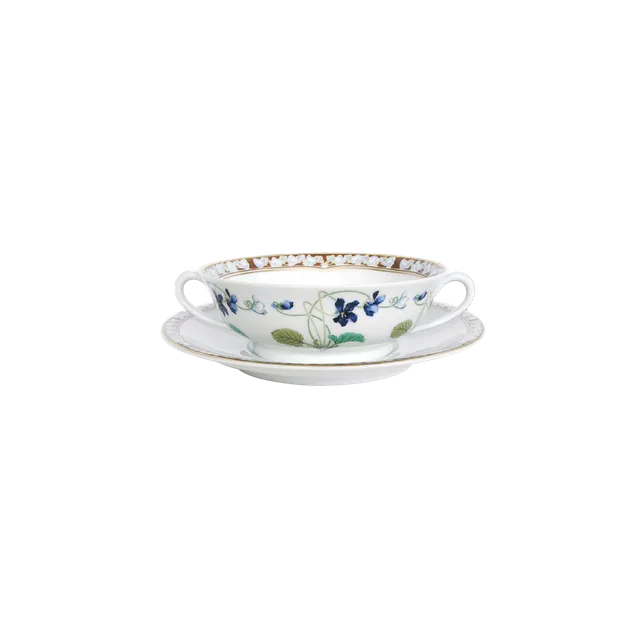 haviland-limoges-imp-ratrice-eug-nie-bouillon-tasse-mit-untertasse image 1
