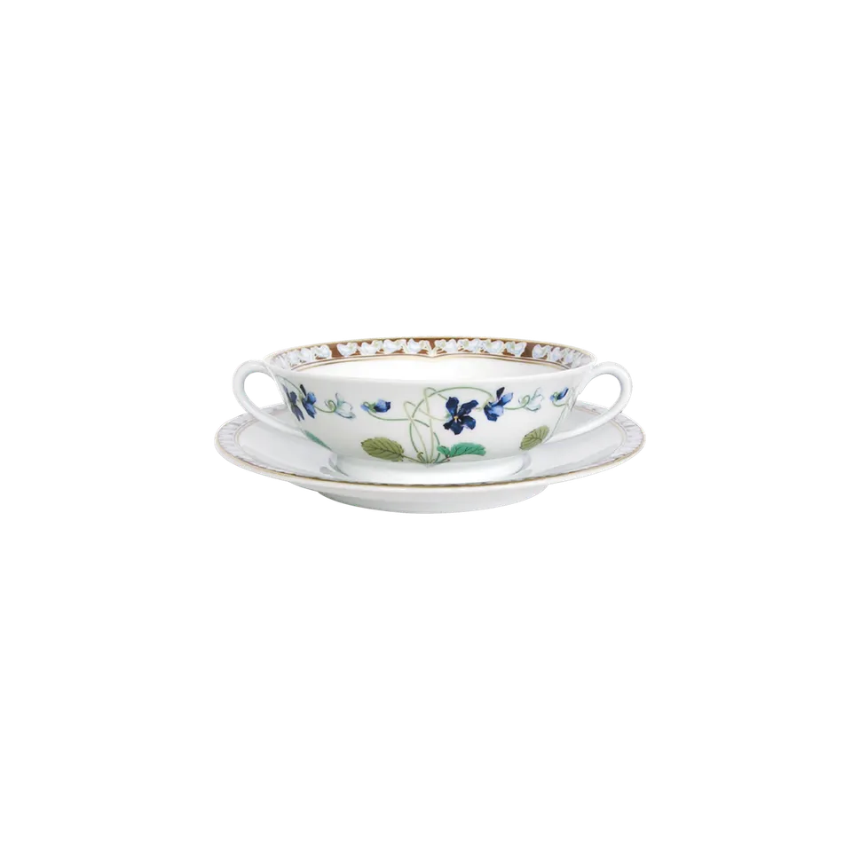 haviland-limoges-imp-ratrice-eug-nie-bouillon-tasse-mit-untertasse image 1