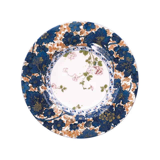 haviland-limoges-dammouse-tiefer-teller-mit-fahne image 1