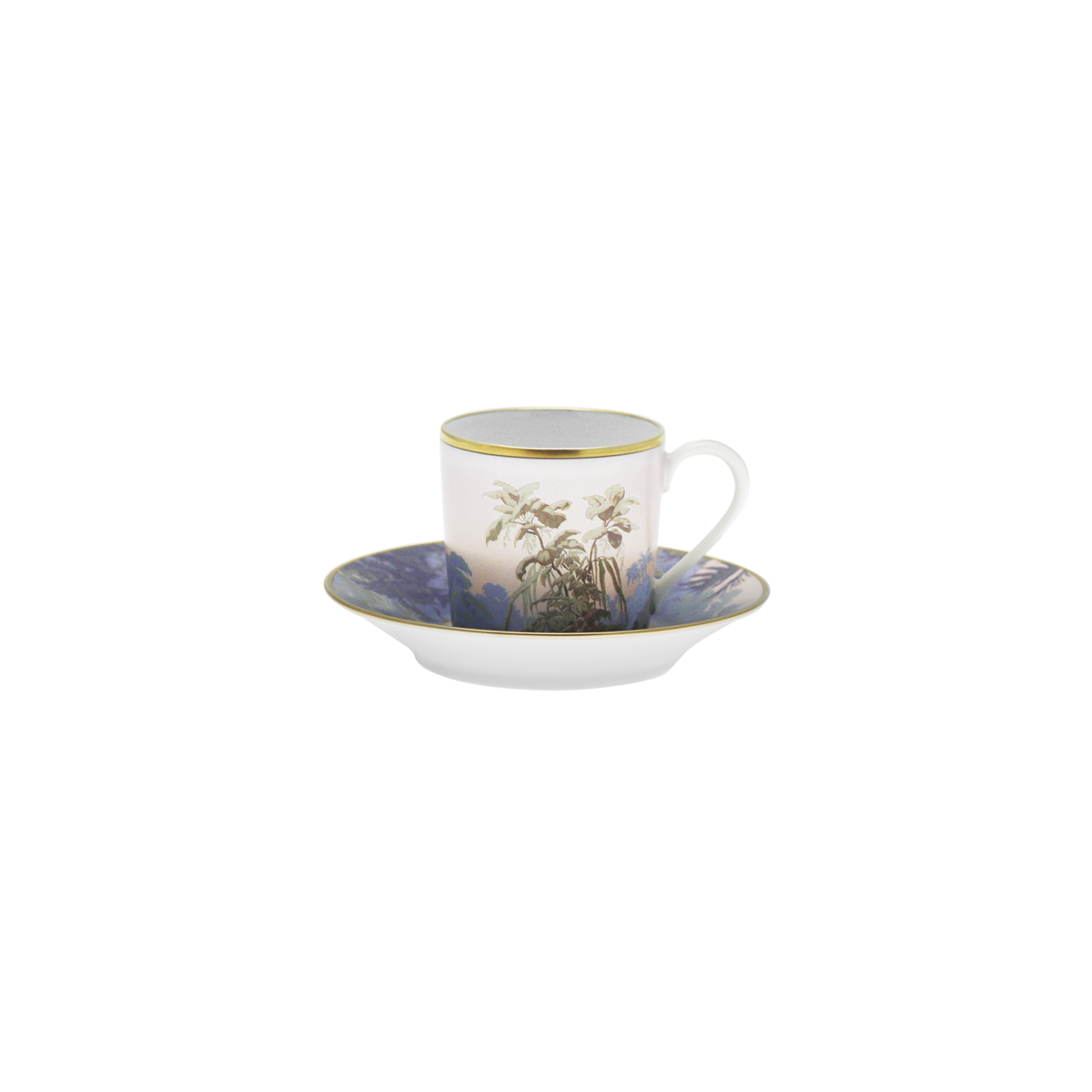 haviland-limoges-le-br-sil-manufacture-zuber-kaffeetasse-mit-untertasse image 1
