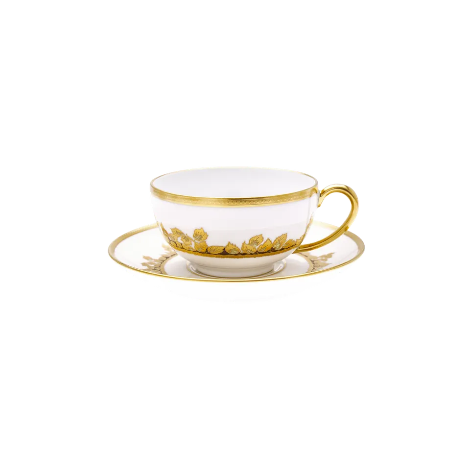haviland-limoges-tasse-et-soucoupe-d-jeuner-feuille-d-or-blanc-or-fr-hst-ckstass image 1