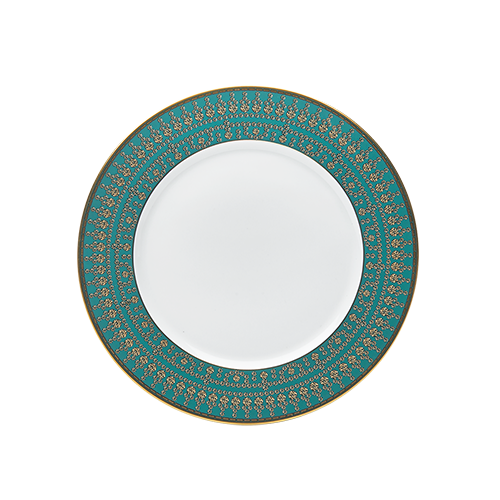 haviland-limoges-tiara-bleu-paon-or-dessertteller image 1