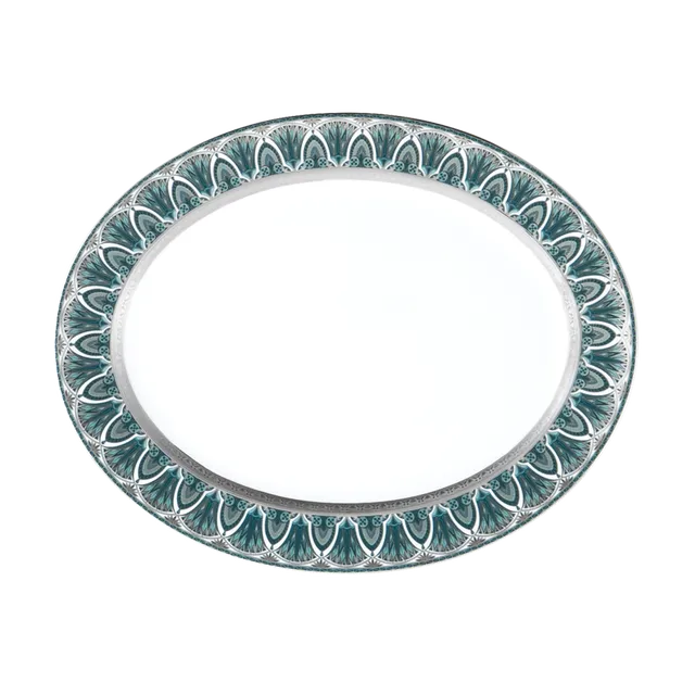 haviland-limoges-r-ves-du-nil-vert-platine-ovale-platte image 1