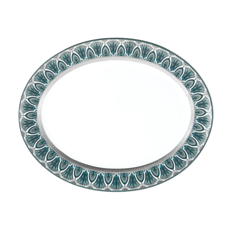 haviland-limoges-r-ves-du-nil-vert-platine-ovale-platte image 1