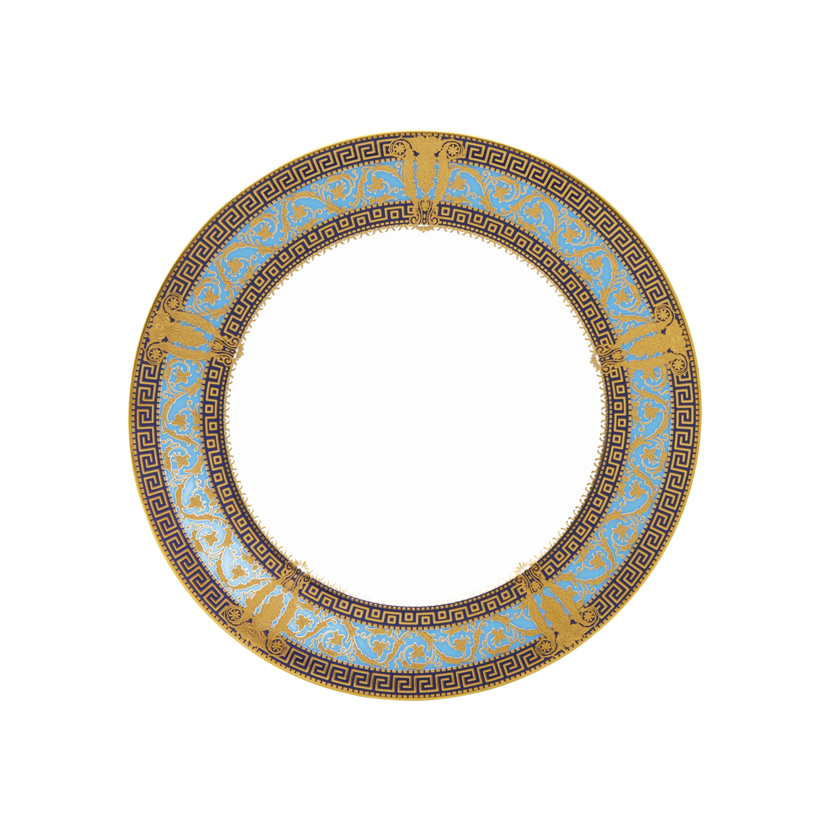 haviland-limoges-salon-murat-dessertteller-bleu-ciel-or image 1