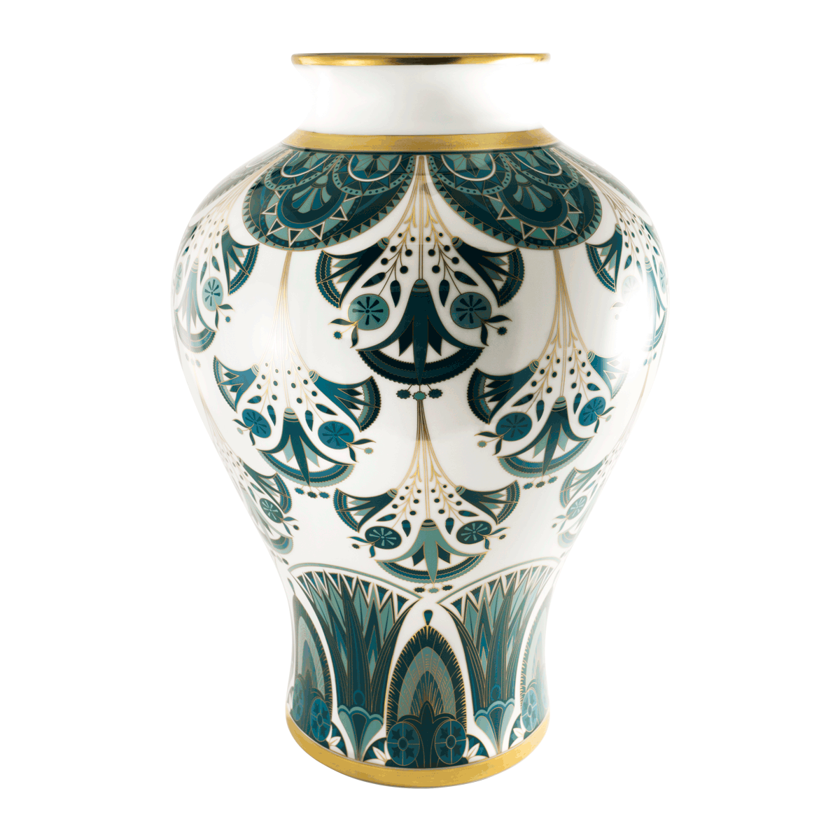 haviland-limoges-r-ves-du-nil-vert-or-vase-prestige image 1