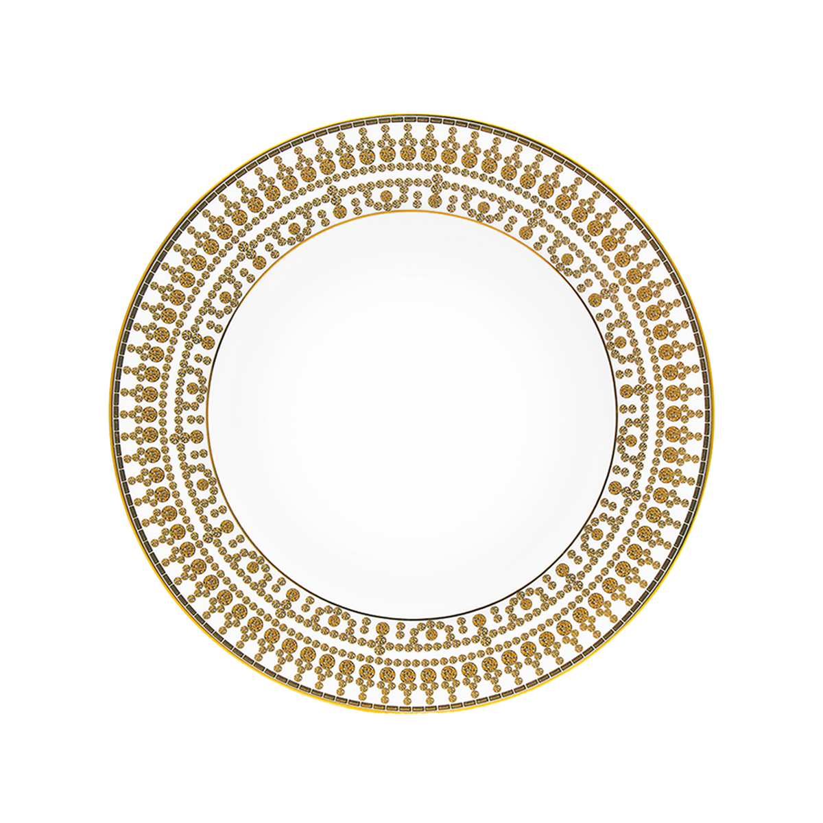 haviland-limoges-tiara-wei-gold-suppenteller-mit-fahne image 1