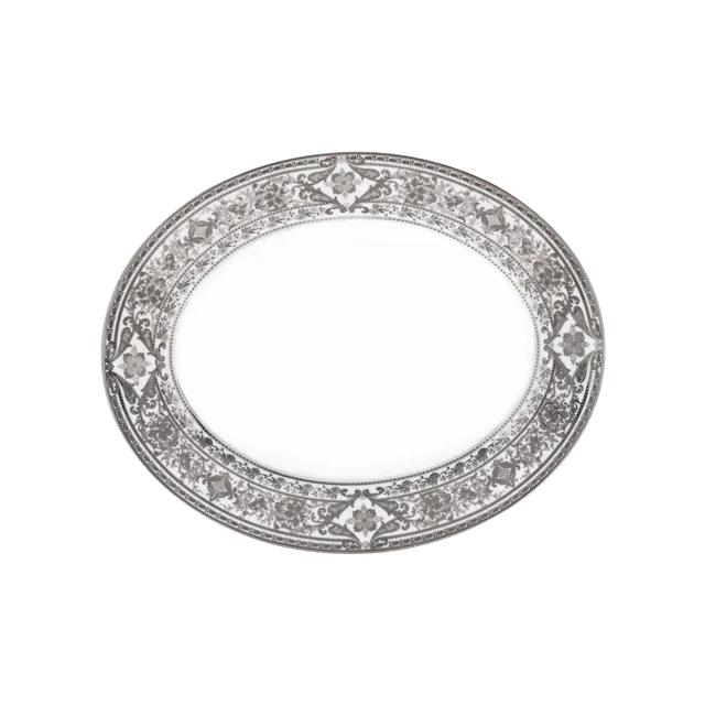 haviland-limoges-matignon-platte-oval-wei-platin-porzellanplatte image 1