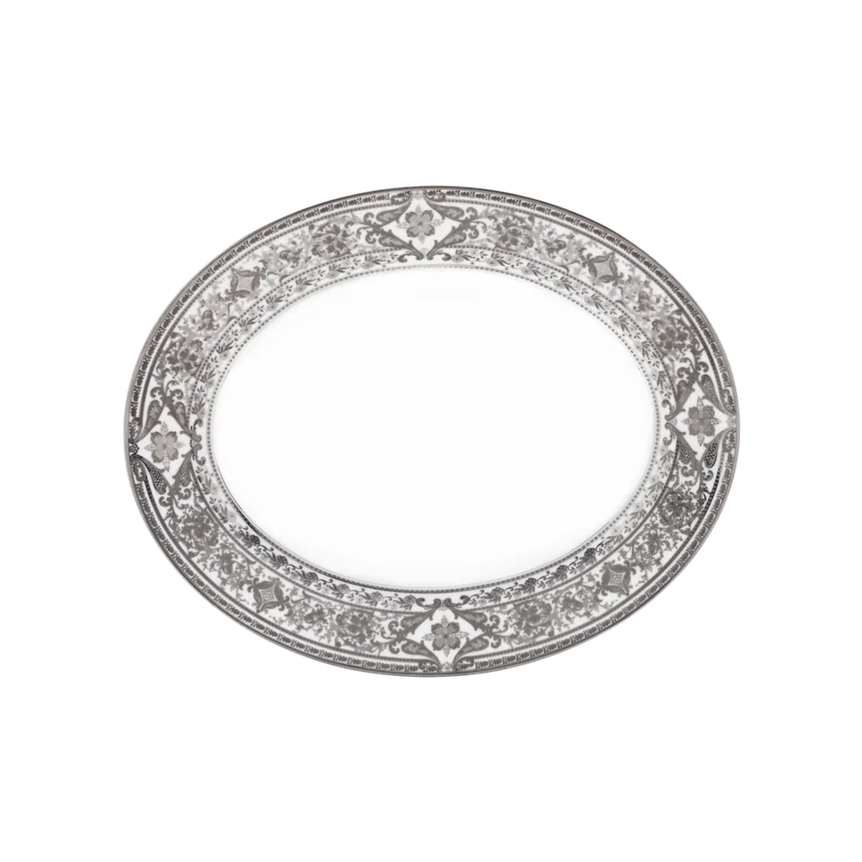 haviland-limoges-matignon-platte-oval-wei-platin-porzellanplatte image 1