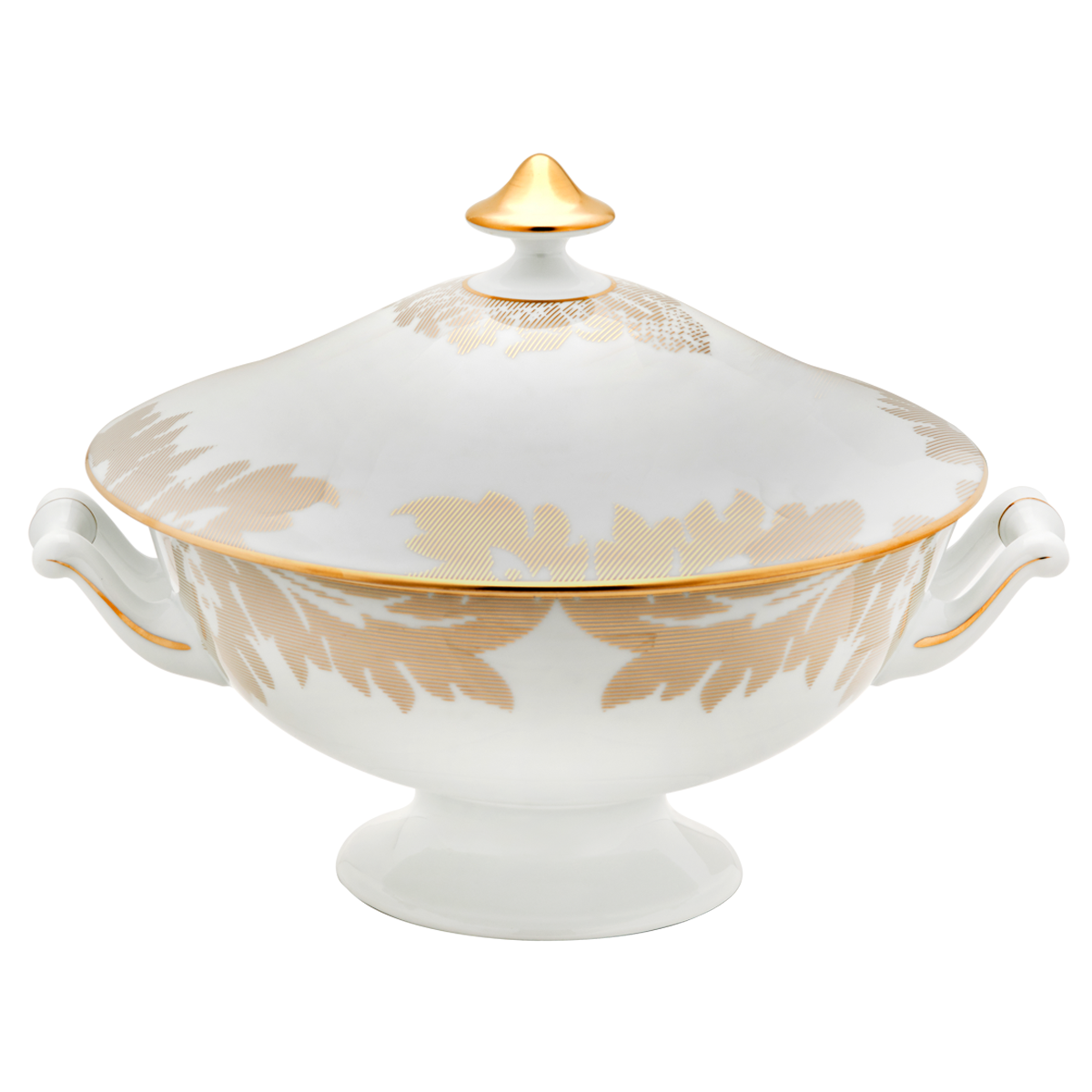 haviland-limoges-damass-ritz-paris-soupi-re-blanc image 1