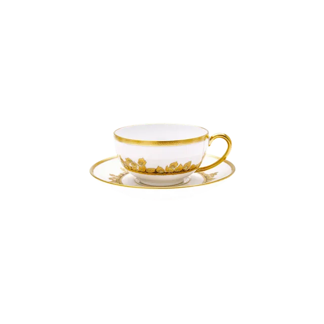 haviland-limoges-feuille-d-or-teetasse-mit-untertasse image 1