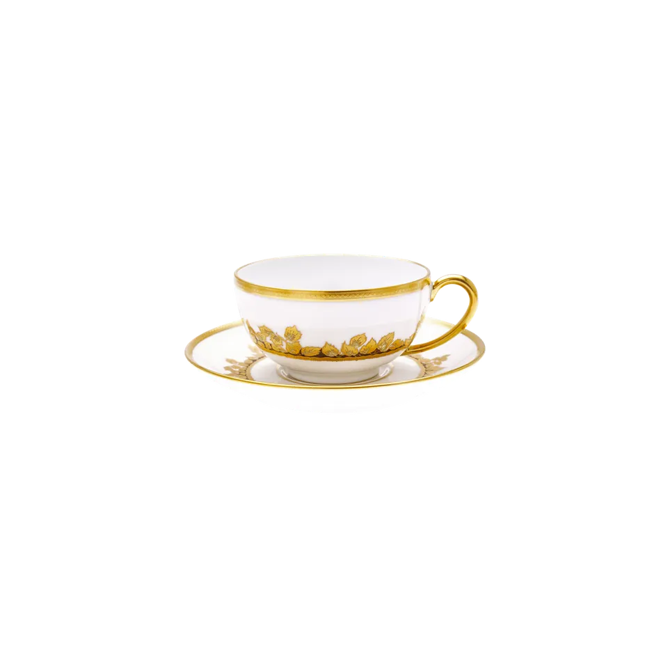 haviland-limoges-feuille-d-or-teetasse-mit-untertasse image 1