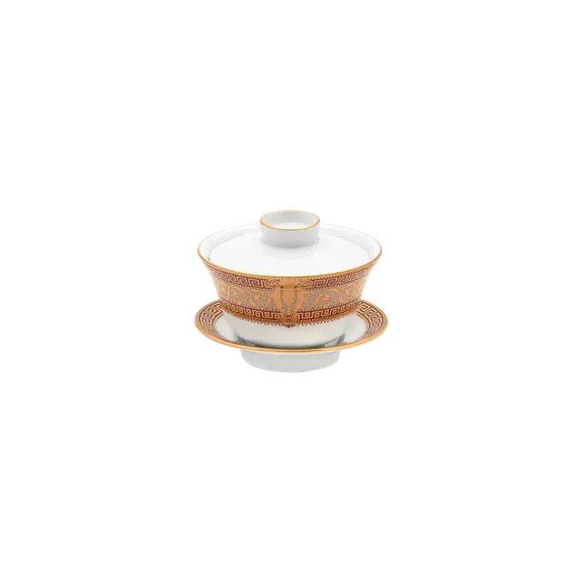 haviland-limoges-salon-murat-cerise-gold-teetasse-mit-untertasse image 1