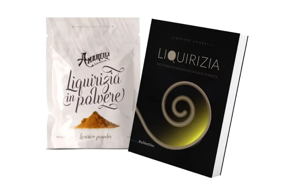amarelli-lakritzpulver-500-g-mit-italienischem-rezeptbuch image 1