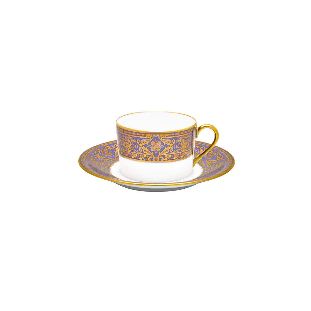 haviland-limoges-matignon-teetasse-mit-untertasse-lavendel-gold image 1