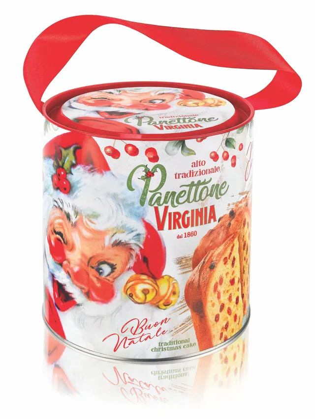 virginia-panettone-alto-babbo-natale-eimer-metall-100g image 1