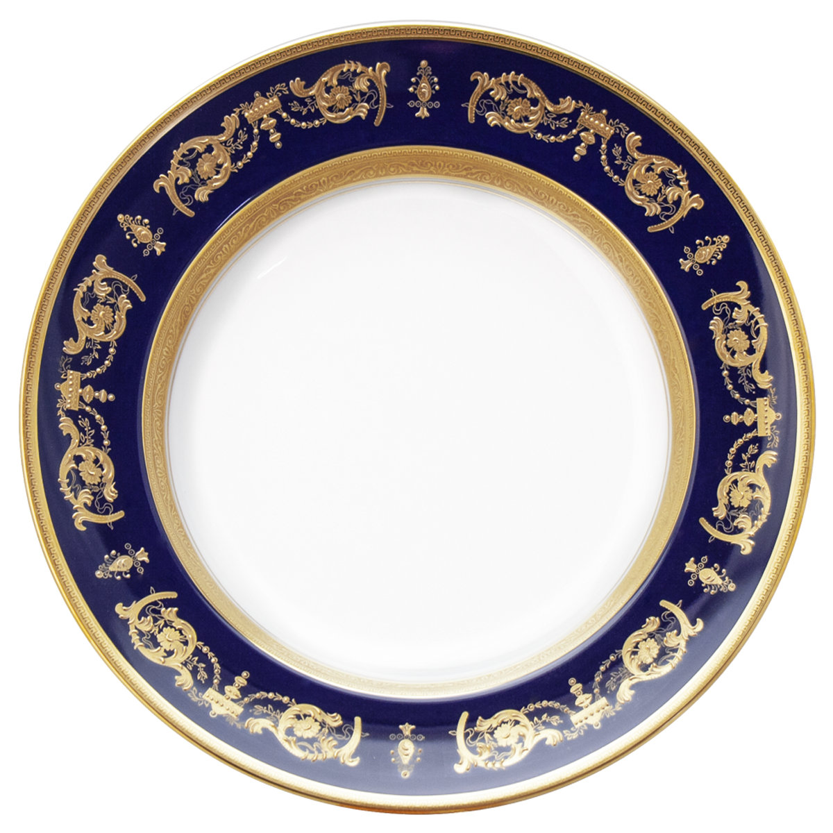 haviland-limoges-imp-rator-bleu-de-four-or-plat-rond-creux image 1