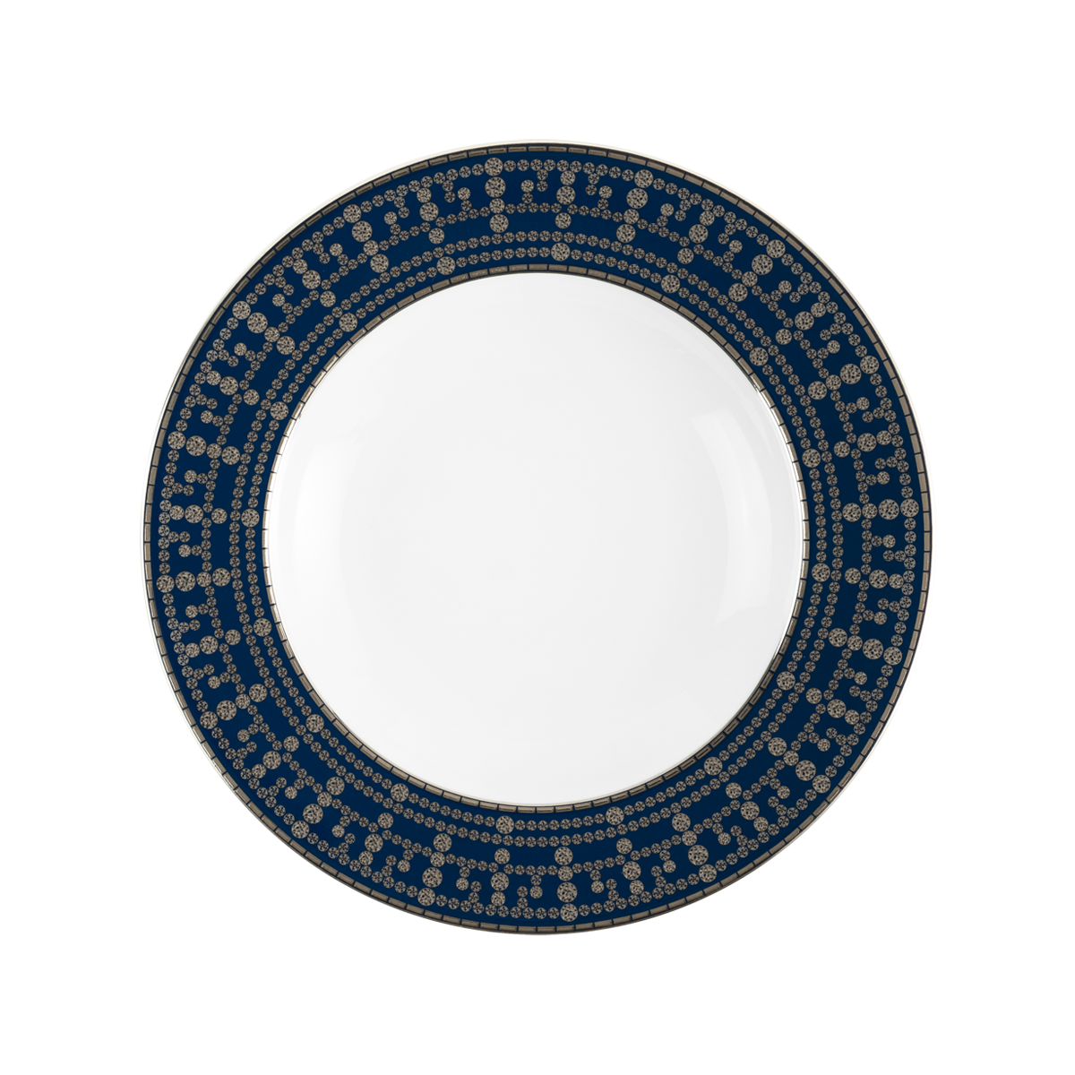 haviland-limoges-tiara-bleu-de-prusse-suppenteller-mit-platin image 1