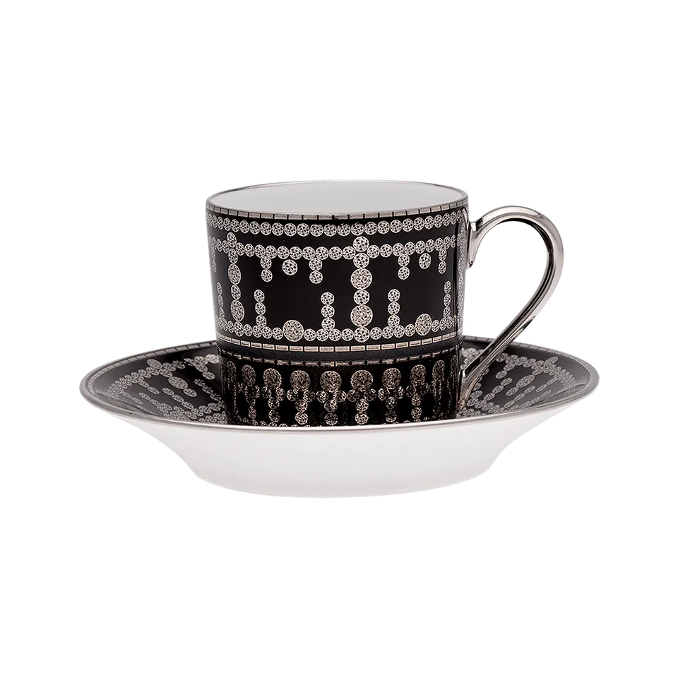 haviland-limoges-tiara-noir-platin-kaffeetasse-mit-untertasse image 1