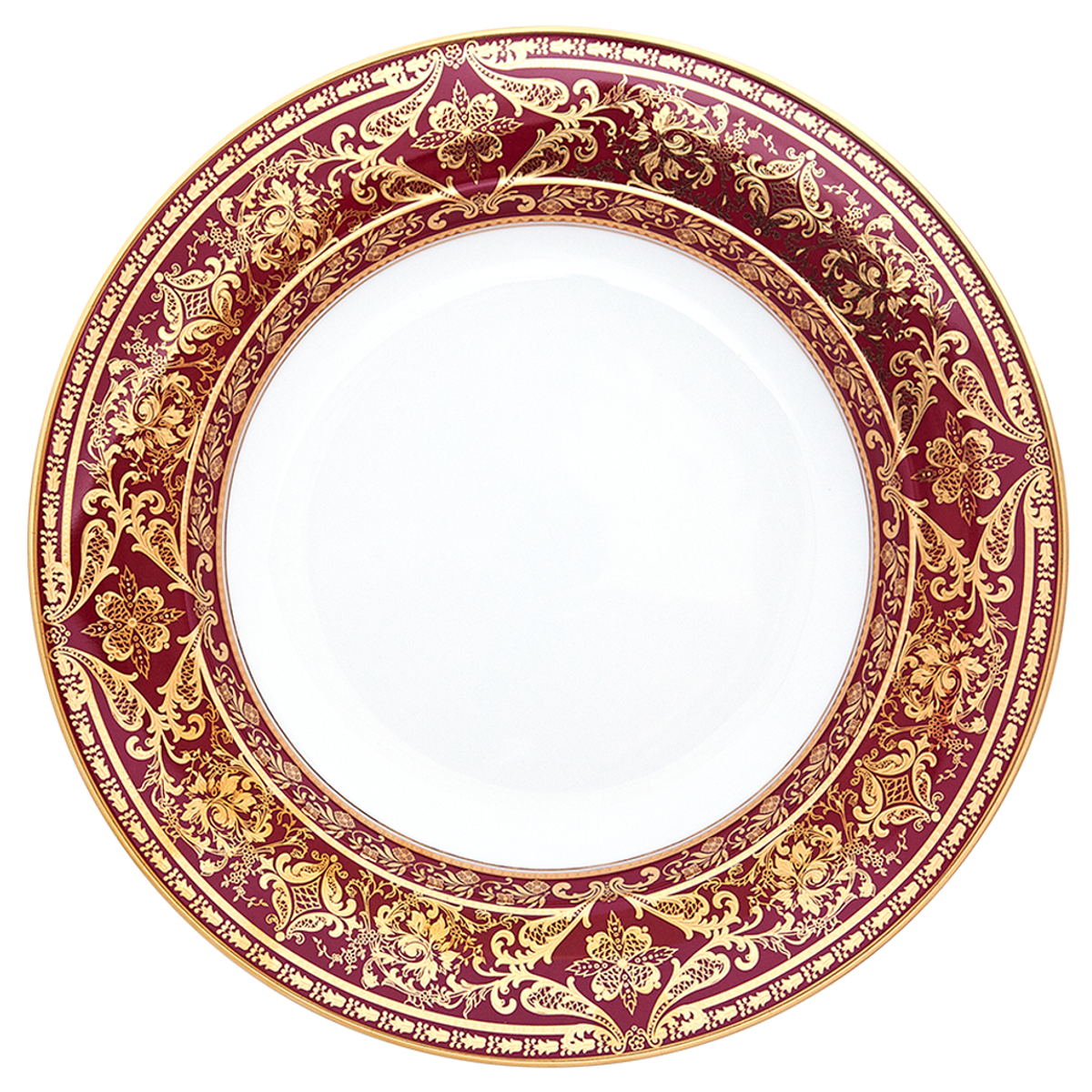 haviland-limoges-matignon-cerise-gold-tiefe-runde-platte-serviersch-ssel image 1
